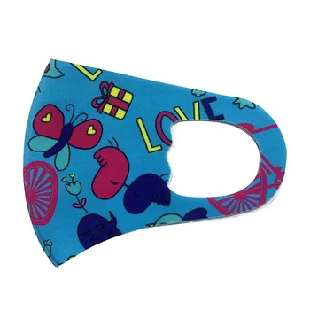 

Elastic cotton Unisex Kids Mask Butterfly printing Earloops face mask Reusable Washable Breathable Protection mask Mondmasker