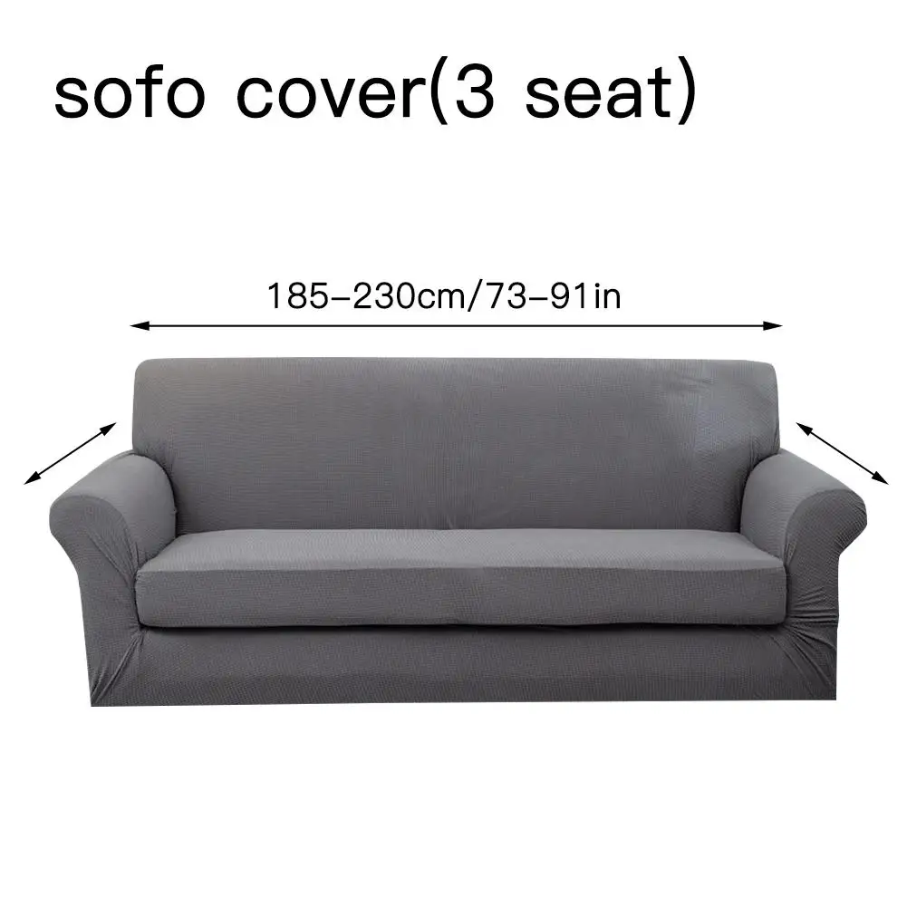 Премиум водоотталкивающий чехол для дивана 3 места/2 места/1 место высокий стрейч диване чехол Супер Мягкий тканевый чехол для дивана черный красный серый - Цвет: Grey 185 to 230cm