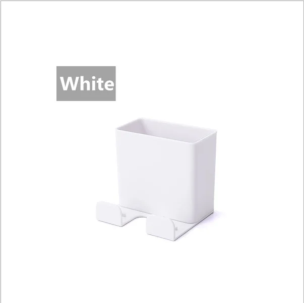 White 1 шт. настенный смонтированный органайзер, коробка для хранения, пульт дистанционного управления, кондиционер, чехол для хранения, держатель для мобильного телефона, подставка, контейнер - Цвет: White