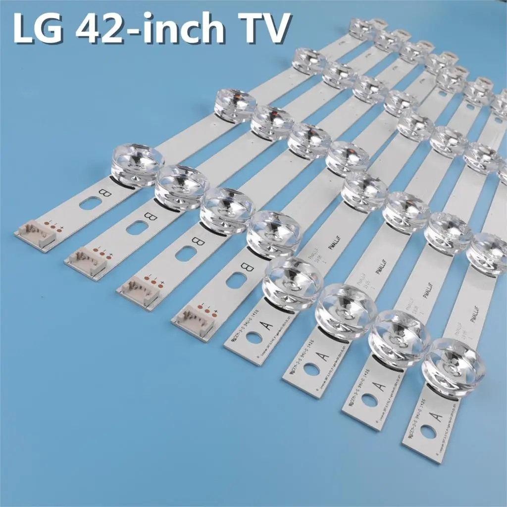 100% New-0riginal 8 PCS/set LED backlight strip bar for LG LC420DUE 42LB3910 INNOTEK DRT 3.0 42 inch A B 6916L-1709A 6916L-1710A