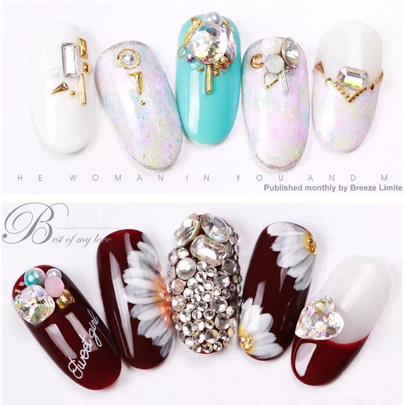 Christmas Nail Jewelry Diamonds Nail Rhinestone Nail Decor Glitter Gems  20PCS Y