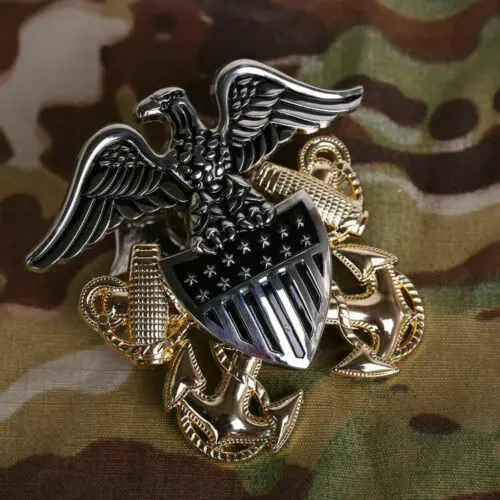 WWII US Navy Officer Hat Badge Pin Cap Insignia Outdoors Military armyshop2008 | Спорт и развлечения