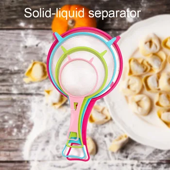 

4pcs/set Small Plastic Mesh Scoop Strainer Food Sieve Kitchen Gadget Flour Solid-liquid Separator Scoop Kitchen Accessories
