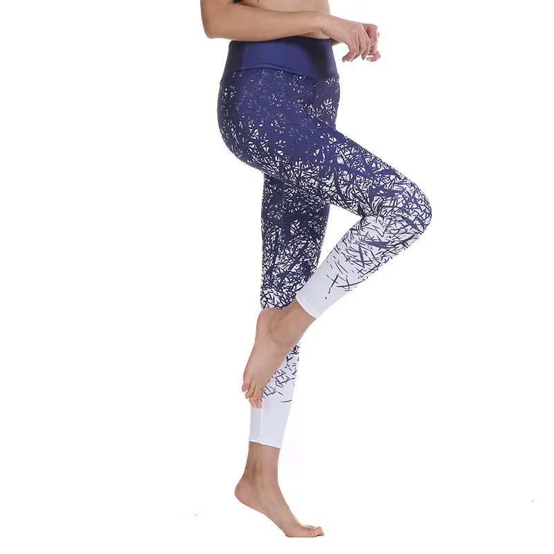 

Women Yoga Print Pants New Seamless Leggings Workout Running Hip High Waist Push Up Elastic Tights Sport Legging Ladies