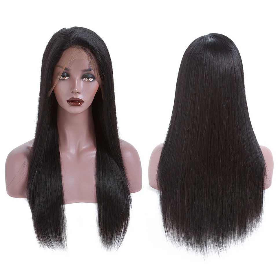 Jessenia Straight Lace Front Wig Remy 360 Lace Frontal Wig 13X4 Malaysian 180% Density Straight Lace Front Human Hair Wigs