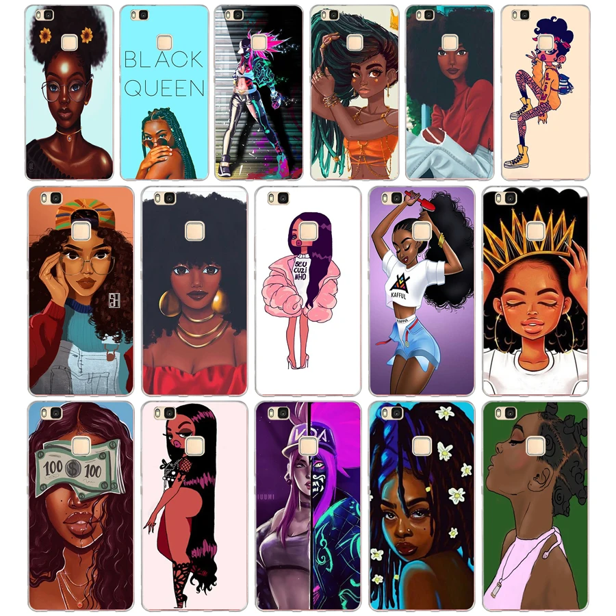 10AA Black Girl Magic Melanin Poppin Soft TPU Case Cover For Huawei P8 P9 Lite 2017 Mate 10 20 Lite