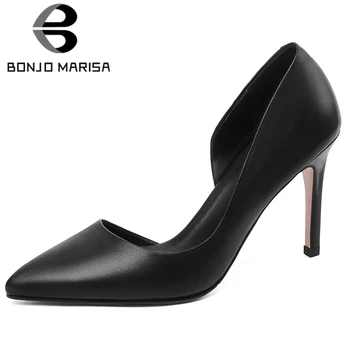 

BONJOMARISA Sexy Lady Pumps Pointed Toe Shallow Slip On Casual Pumps Women High Heel Consise Fashion Spring Shoes Woman