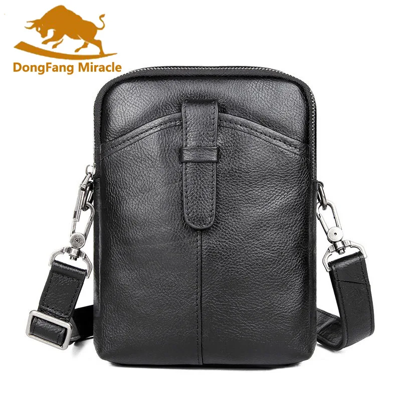 

Brand Genuine Leather Messenger Bag Shoulder Men Male Crossbody Bag Travel Bag Cowhigh for Small Men's Real Leather Business Bag