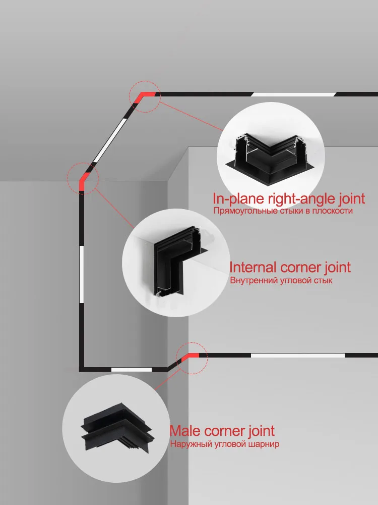 N1 Modern Recessed Magnetic Track Lights design led Lamp Magnetic Rail Ceiling System Indoor Track Lighting Spot Rail Spotlights 5