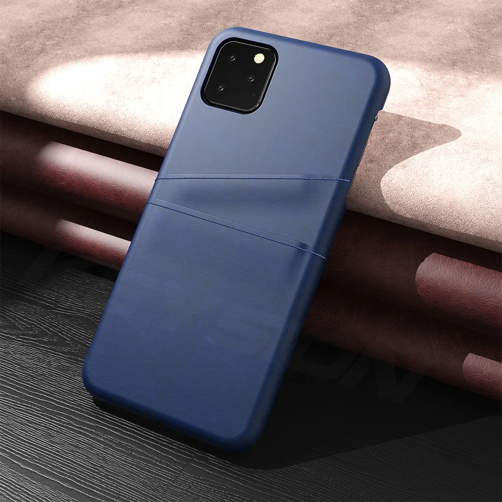 Роскошный чехол-кошелек с отделениями для карт для iPhone X, XR, XS, 11 Pro, Max, ретро Задняя накладка для iPhone 8, 7, 6, 6S Plus, Винтажный чехол из искусственной кожи - Цвет: Navy