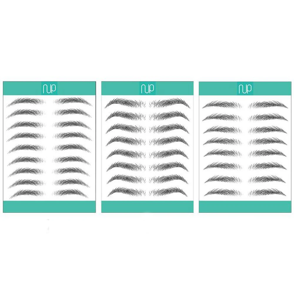 6D Eyebrow Sticker Bionic Semi-permanent Water Transfer Waterproof Lasting Pattern Tattoo Stickers Makeup Tools | Красота и здоровье