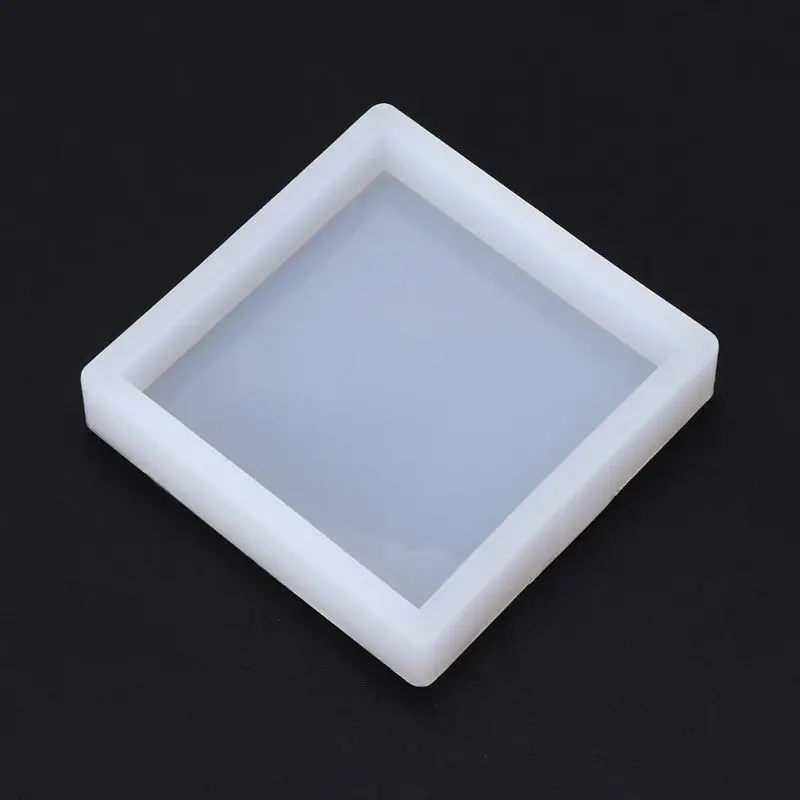 

Silicone Mold Square Polymer Clay Base Board Mirror DIY Jewelry Epoxy Resin Craft Making Handmade Molds Geometric Tools Y4QB