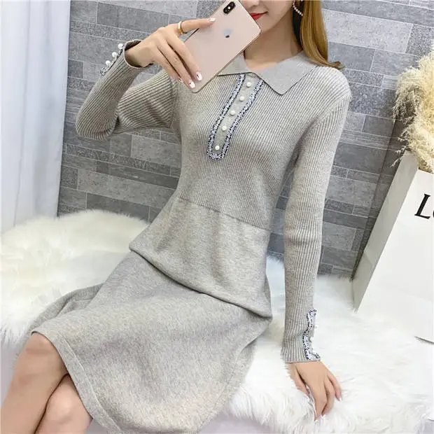 Blusas De Inverno Feminina, 9468, настоящая фотография, новое корейское эластичное трикотажное платье с квадратным воротником, 54-2 этаж, ряд 6-7, средняя полка