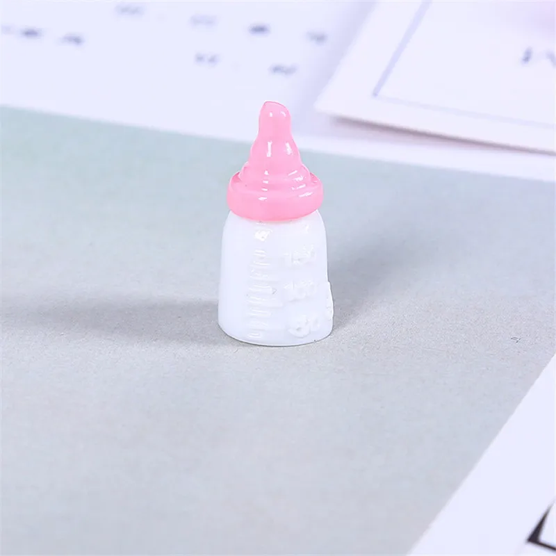 5pcs toy 3 5Pcs DIY Slime Cute Resin Milk Bottle Modeling Kit Decoration Filler Plasticine Supplies Clay Accessories toys for children Gift - Цвет: 5pcs toy 3