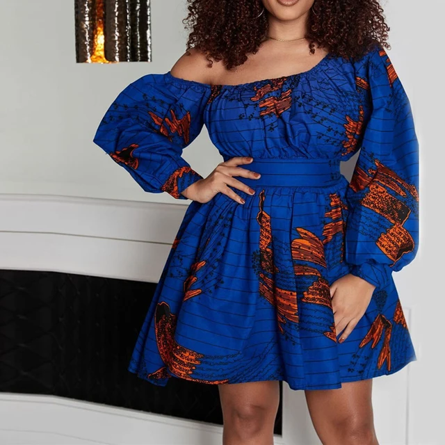 Aladei Tribal Print Africa Lady Dresses - Image 2
