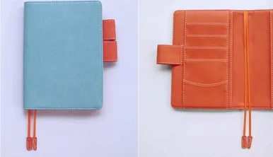 A6 blue Комбинированный цветной ежедневник из ПУ-кожи чехол для планировщика подарок A5 A6 костюм для стандартного A5/A6 Встроенная Бумажная книга - Цвет: A6 blue