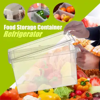 

Plastic Storage Bins Refrigerator Storage Box Food Storage Containers with Lid for Kitchen Fridge Cabinet Freezer Desk Organizer