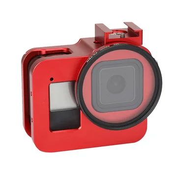 

Protective Side Open Replacement Shell Action Camera Frame Case Aluminum Alloy Easy Install Shoe With 52mm UV Filter For Gopro 8