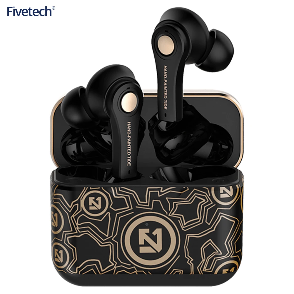 Беспроводная Bluetooth-гарнитура Fivetech TWS 5 0 спортивные водонепроницаемые
