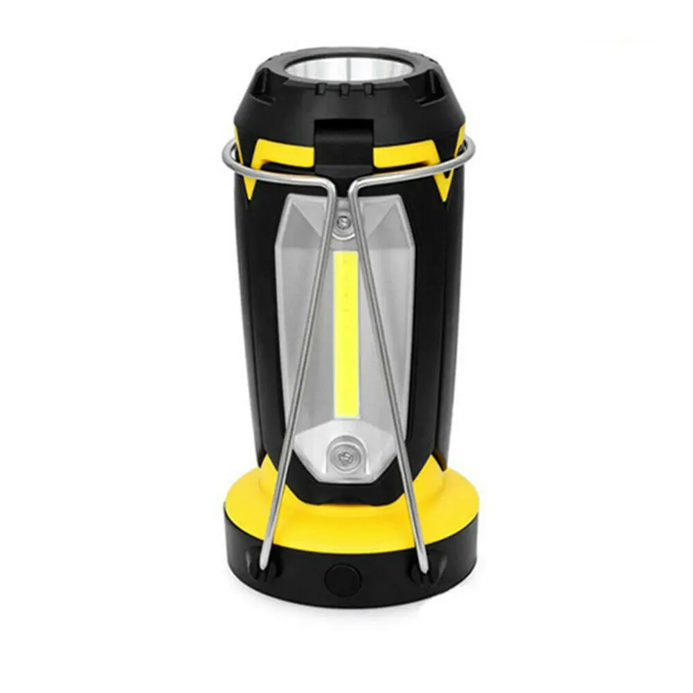 Цвет: желтый Rechargeable LED Portable Camping Lantern Lamp Outdoor Tent Light Flashlight Emergency Light Torch - Цвет: Цвет: желтый