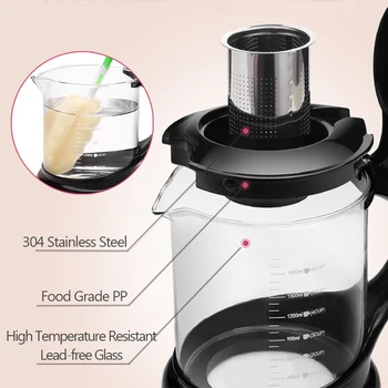 

1000ml 1800ml Heat Resistant Glass Teapot Infuser Filter Large Capacity Chinese Kung Fu Puer Oolong Tea Pot Container Teapot Set