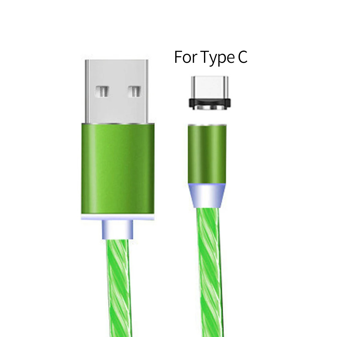 Магнитный струящийся светильник светодиодный стример Micro USB кабель для зарядки samsung S10 S9 type-c магнитное зарядное устройство 1 м для Iphone huawei P30
