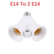 

E14 To 2E14 Adapter LED Converter White Splitter Adapter Lighting Accessories Bulb Holder Lamp Adapter Energy Saving