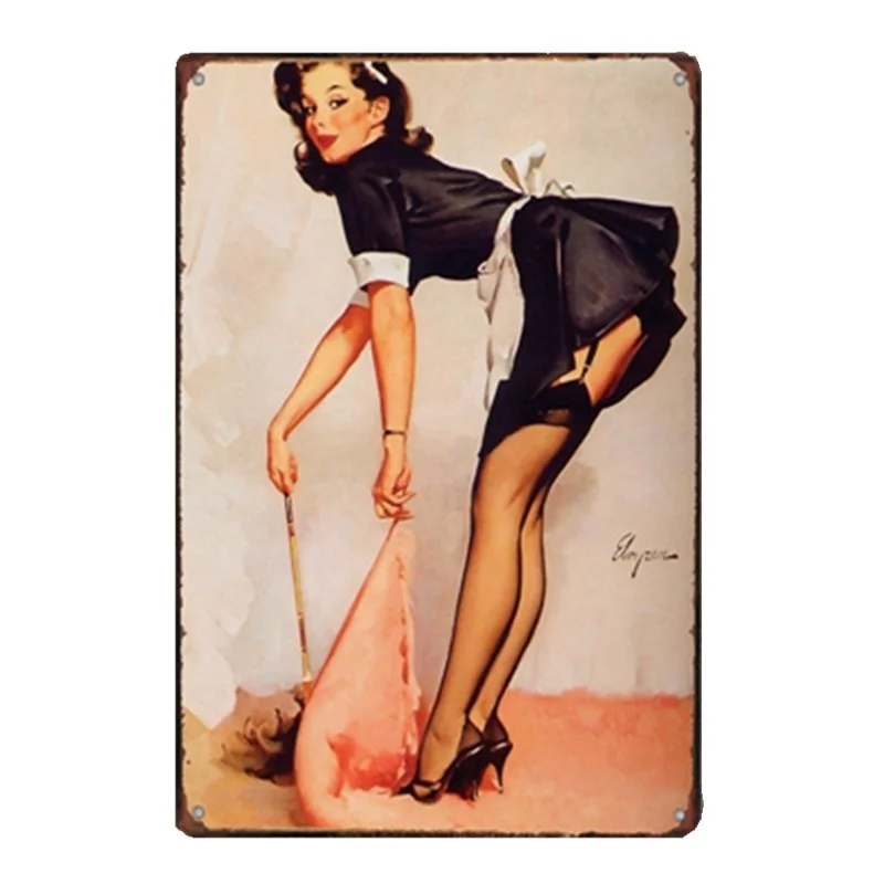 Pinup плакат ретро-плакат металлическая жестяная вывеска булавка кафе украшение паба Ретро настенная тарелка декорации Декор для дома 20x30 см