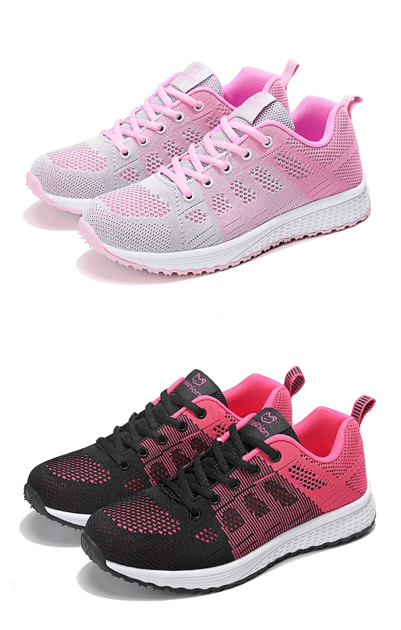 2021 Sneakers Woman Shoes Flats Casual Ladies Shoes Women Lace-Up Mesh Light Breathable Female zapatillas mujer chaussure femme