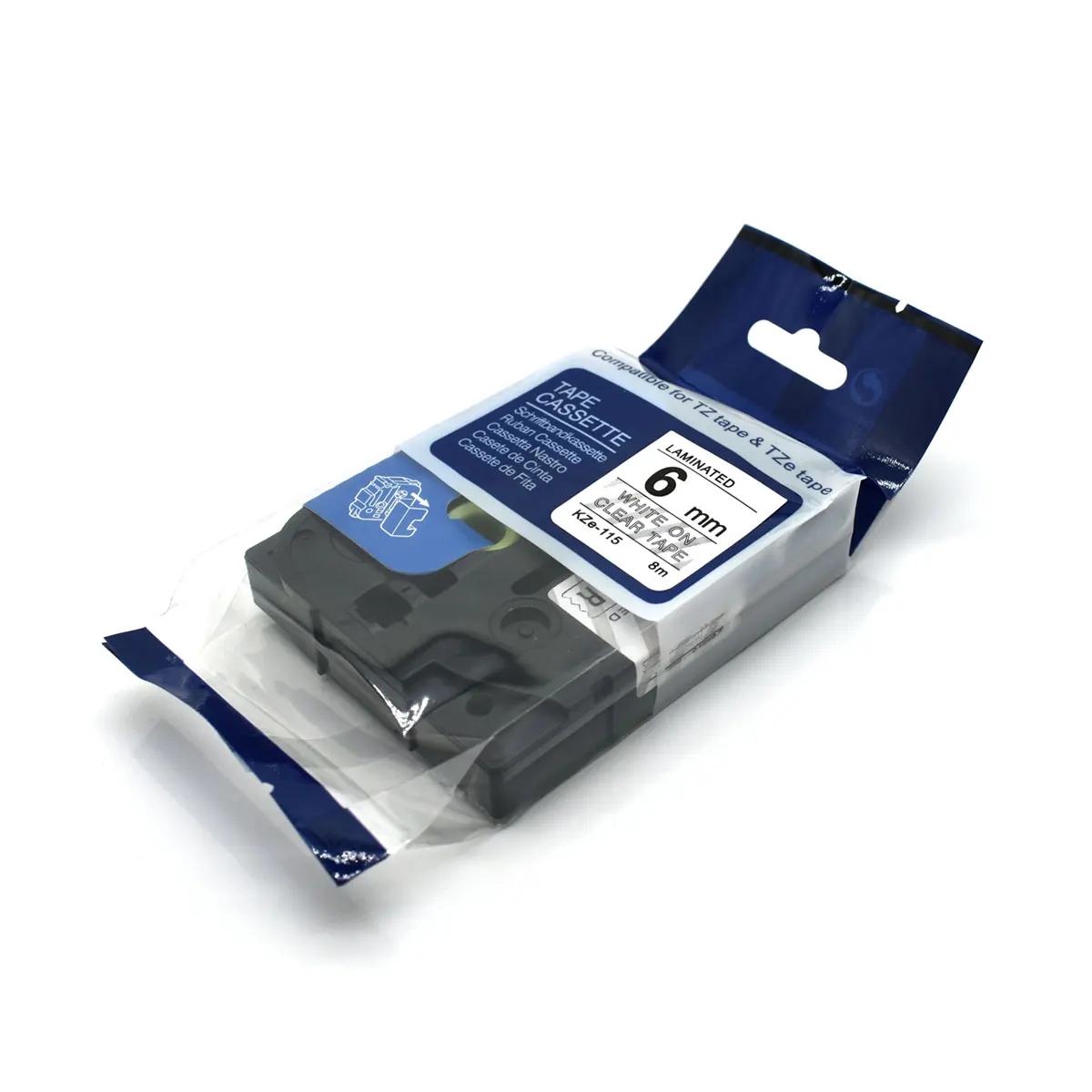 Kze Fita Laminada 10 Peças mm Fita Compatível com Brother P-touch Etiqueta Fita Cassete Tze111 Tze211 Embutida - Imagem 5