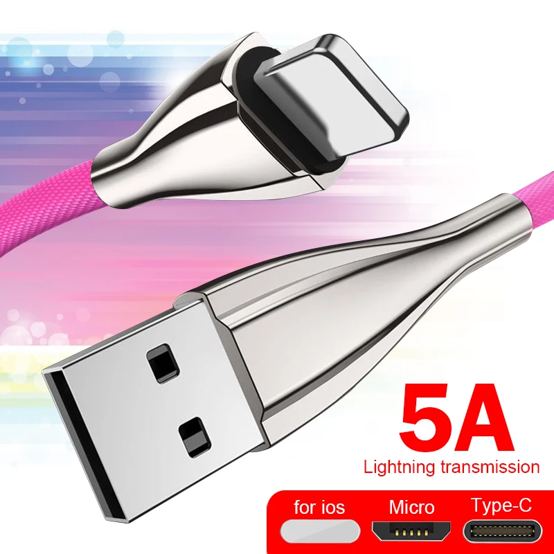 Радуга зарядный кабель супер Зарядное устройство кабель 1м микро Тип type-C USB для Iphone 6/7/8/X/для huawei/XIAOMI USB Дата-кабель для зарядки и передачи данных