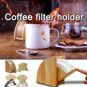 

Hand Drip Coffee Filter Paper Holder Storage Rack Decorative Coffee Filter Container Countertop Dispenser Display Stand Shelf