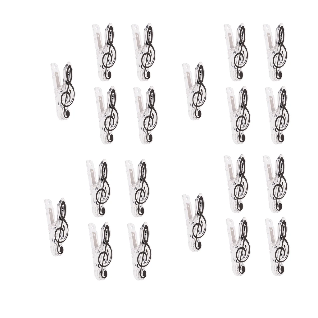 4 Packs Plastic Music Sheet Books Page Clips Piano Guitar Accessories