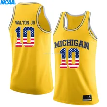 Новое поступление высокое качество Michigan Walton Jr#10 Watson#23 Футболки для колледжа Ограниченная серия майки S-XXXL