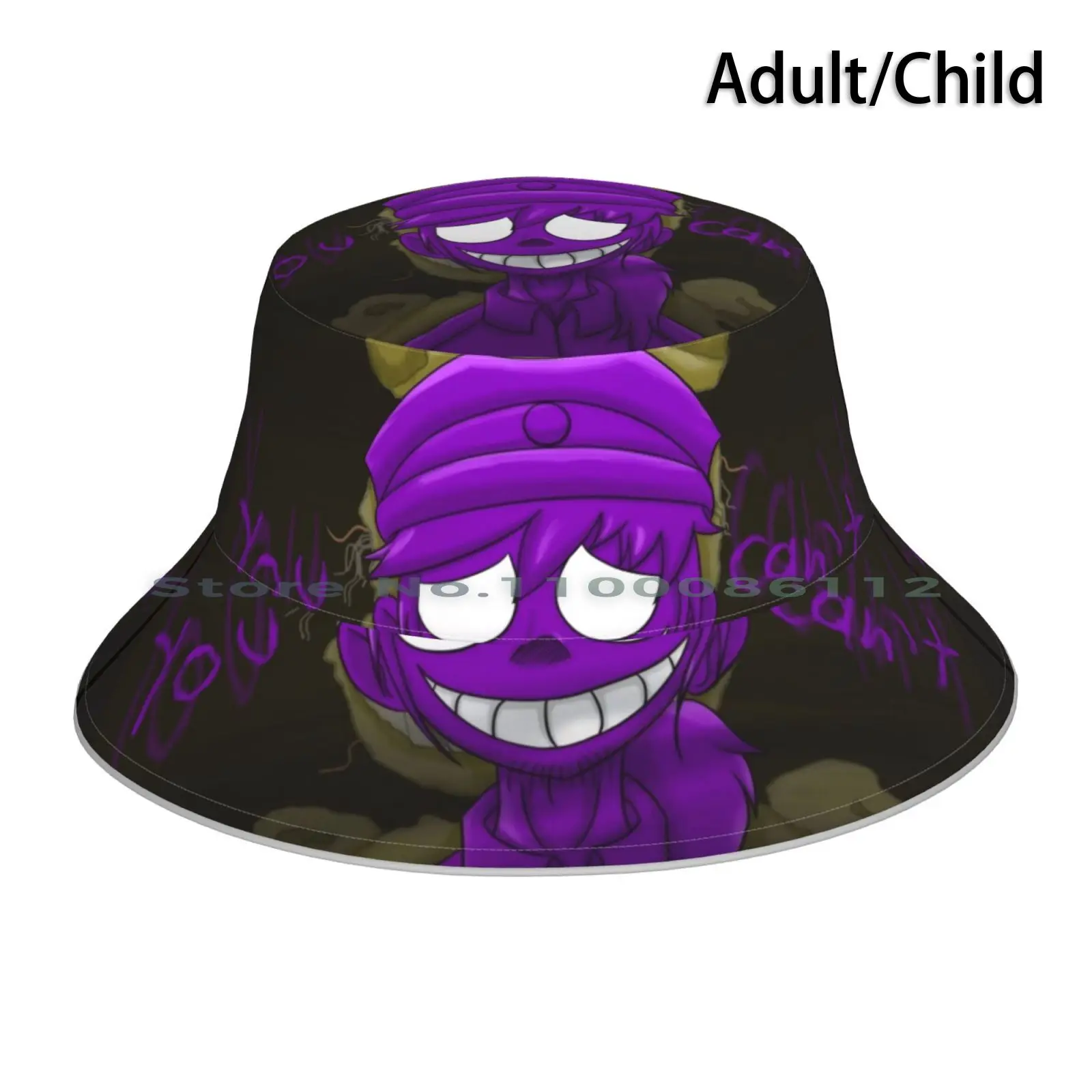 You Can't Bucket Hat Sun Cap Purple Guy 