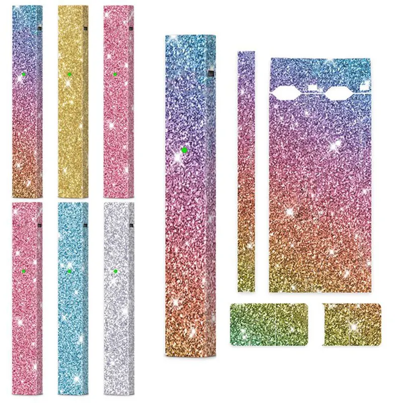 

5 Styles Colorful Skin Sticker Electronic Cigarette PVC Case Cover For Juul
