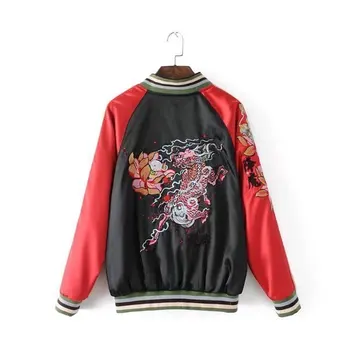 

Heavy Embroidery Both Clothes Jacket Autumn Suit-dress Embroidered Loose Coat Women's