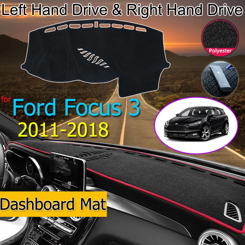 Для Ford Focus 3 2011 2018 Mk3 анти скольжения Мат панельная крышка приборной автомобильные аксессуары|Наклейки на