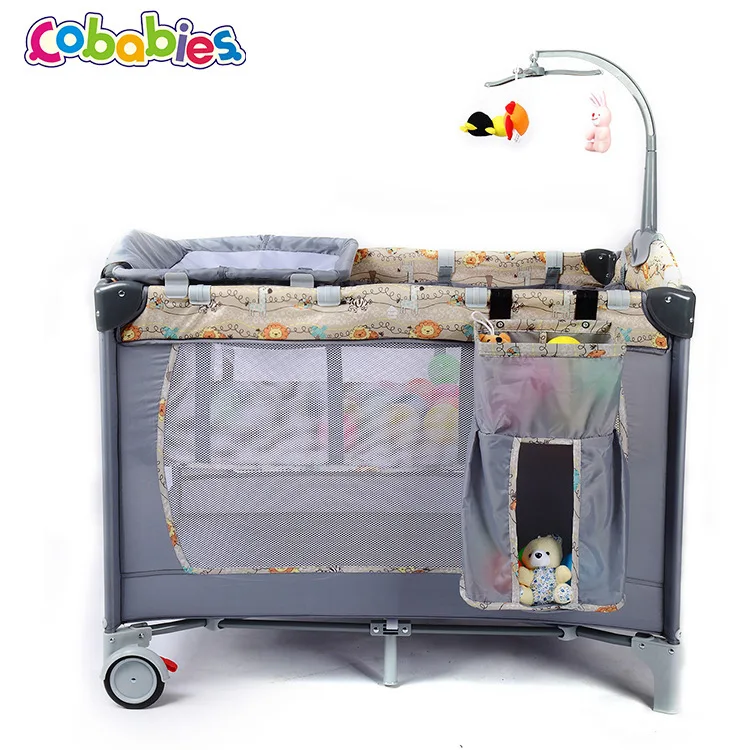 

Portable collapsible crib multi-function baby bed BB bed stitching bed newborn shaker