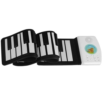

49-Key with a Folding Folding Hand Roll Piano Beginner Version of a Child Portable Silicone Keyboard
