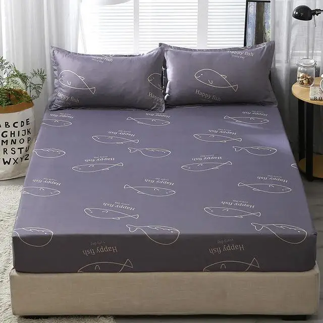 30 BedFittedSheet с 2 наволочки, без рукавов с узором из ананасов один queen King Размеры постельного белья защитный чехол для матраса крышка снизу подшивок - Цвет: type 9