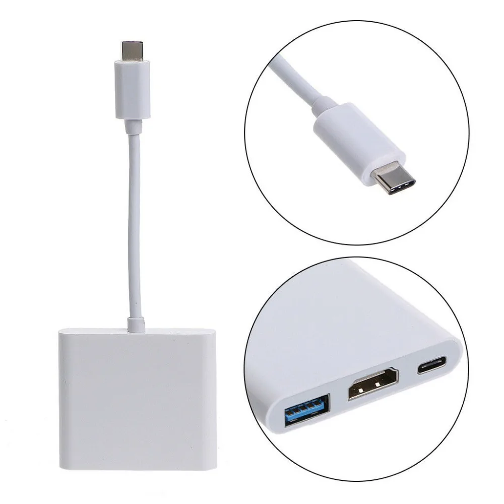 USB 3 в 1 Apple USB-C цифровой AV многопортовый адаптер type C к HDMI Mj1k2am/a