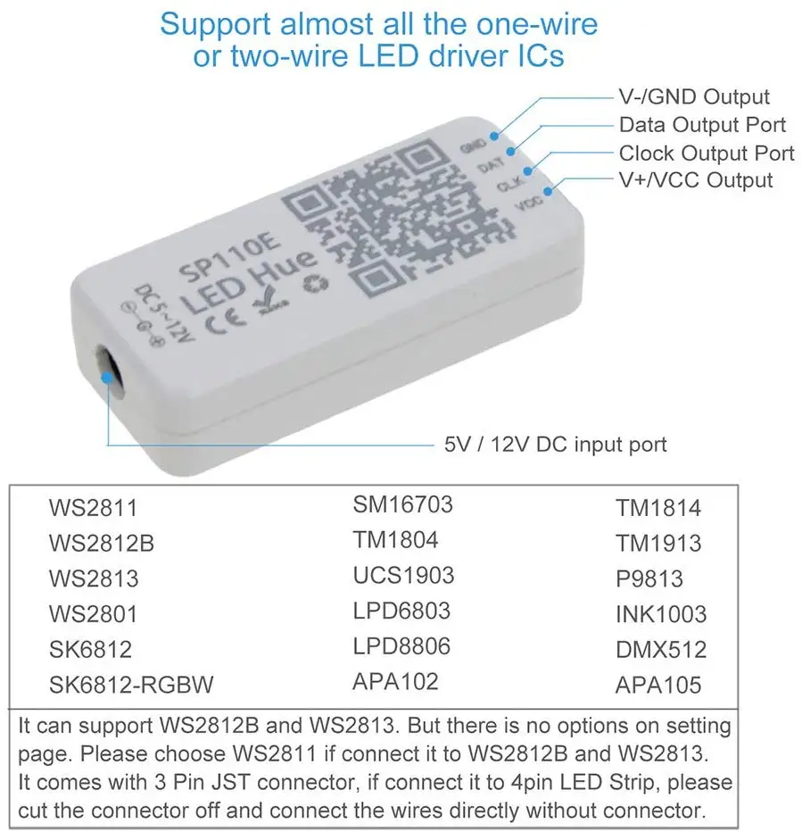 Волшебный контроллер SP105E Bluetooth 4 0 Φ 2048 пикселей для WS2811 2812 2801 6803 IC Светодиодная
