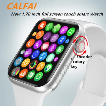 

2020 New full screen touch 1.78 inch body temperature test, heart rate monitoring, large screen smart watch PK IWO 11 12 13