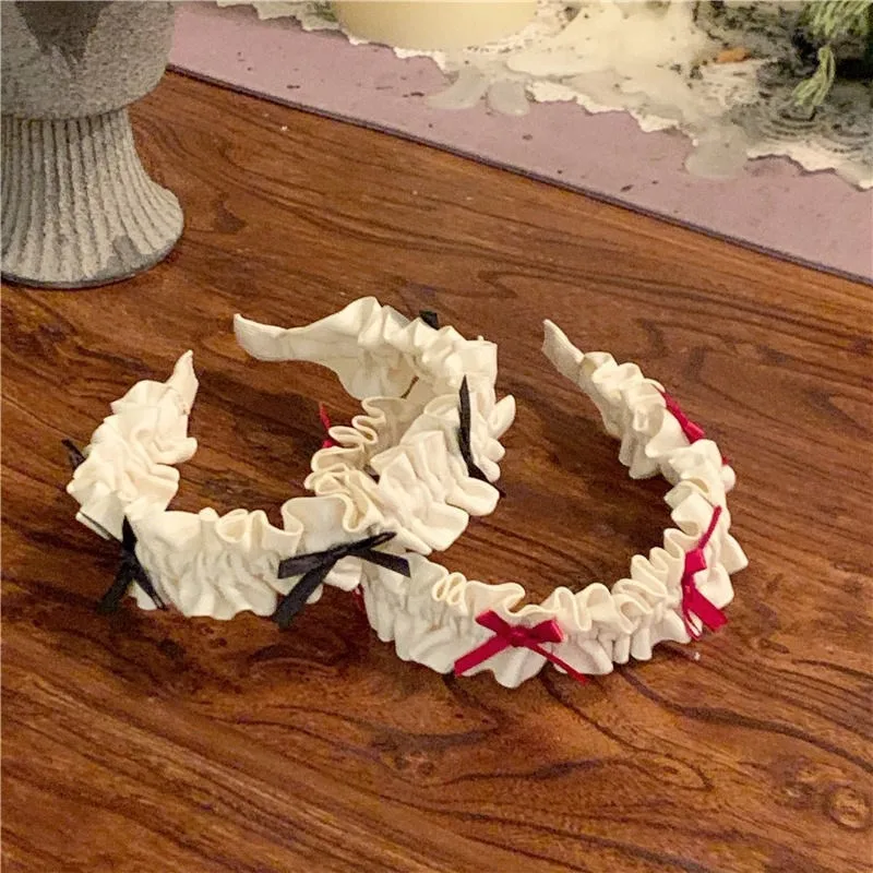 Sweet Bow Headband Lolita Daily Hair Accessories Kawaii Lolita Headband Cute Loli Maid Anime Cosplay anime hair accessories costume headband