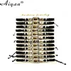 12Pieces Men And Women's Style Malverde And St Jude And The Virgin Mary Drop Oil Alloy Crystal Religion Hand Made Braid Bracelet 2