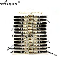 12Pieces Men And Women's Style Malverde And St Jude And The Virgin Mary Drop Oil Alloy Crystal Religion Hand Made Braid Bracelet 2