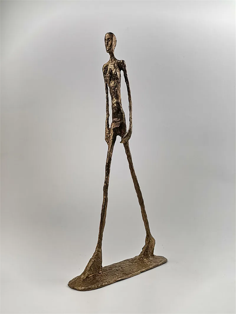 [HHT] ручная работа, латунная статуя персонажа, ходячий человек, одинокий ходунок, скульптура Giacometti, украшение для дома, офисный Декор