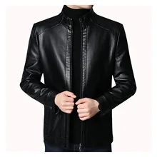 

NEW Brand Men Jacket 2021 New Spring Fall Soft Leather Jackets For Man Clothing Long Sleeves Coat Fashion Korean Style Thin