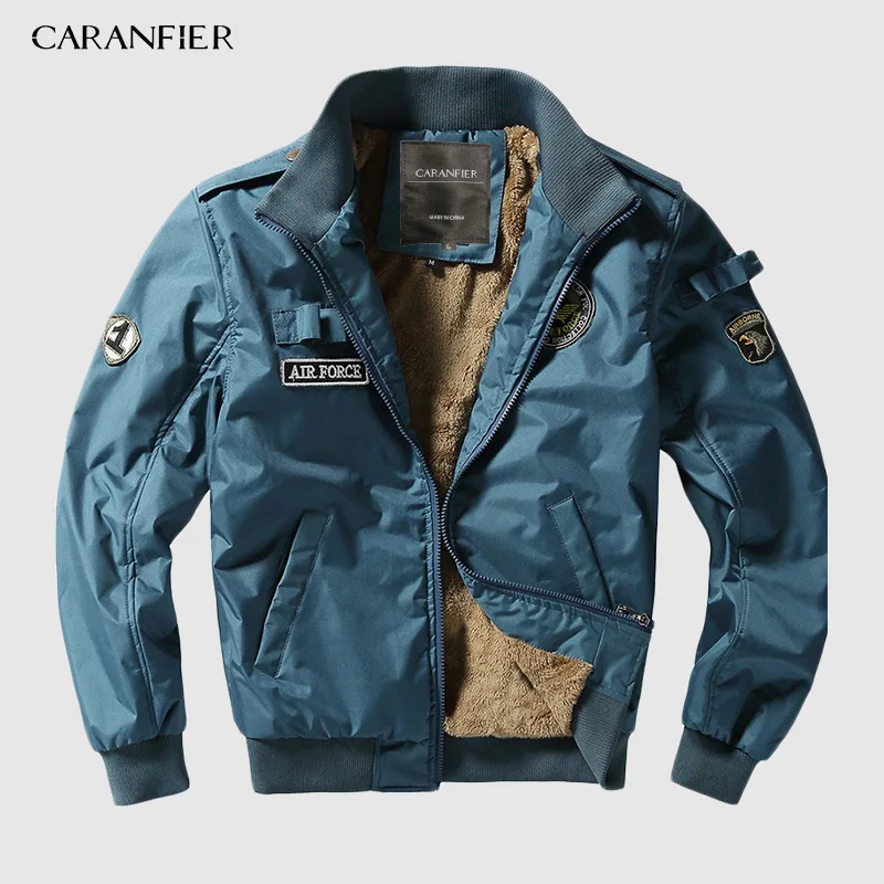 CARANFIER Killer уличная воздушная сила полета верхняя одежда мужская куртка хип хоп лента Бомбер куртка Мужские крутые пальто размер XS-3XL - Цвет: Синий